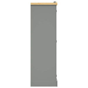 vidaXL Wardrobe Mexican Style Pinewood 3 Doors Grey