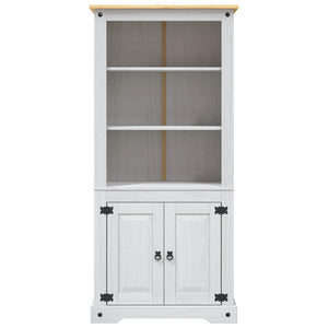 vidaXL Mexican Style Buffet Cabinet Pine Wood White 80x40x170 cm