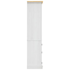 vidaXL Mexican Style Buffet Cabinet Pine Wood White 80x40x170 cm