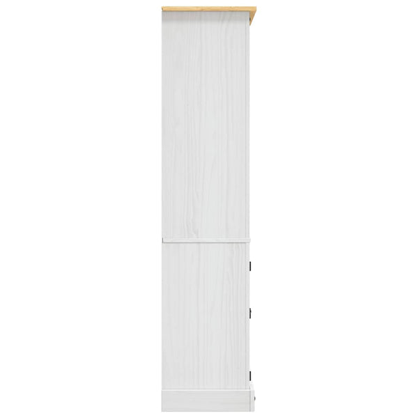 vidaXL Mexican Style Buffet Cabinet Pine Wood White 80x40x170 cm
