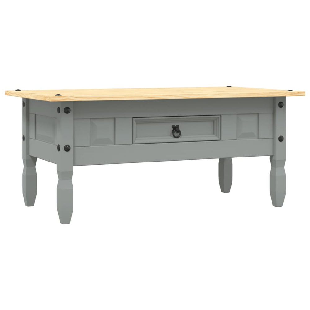 vidaXL Coffee Table Mexican Style Pinewood Grey 100x55x44 cm