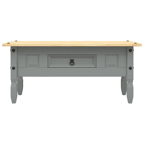 vidaXL Coffee Table Mexican Style Pinewood Grey 100x55x44 cm
