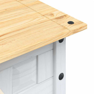 vidaXL Coffee Table Mexico Style Pine Wood White 100x55x44 cm