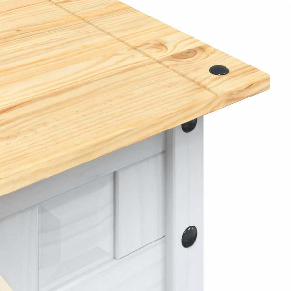 vidaXL Coffee Table Mexico Style Pine Wood White 100x55x44 cm
