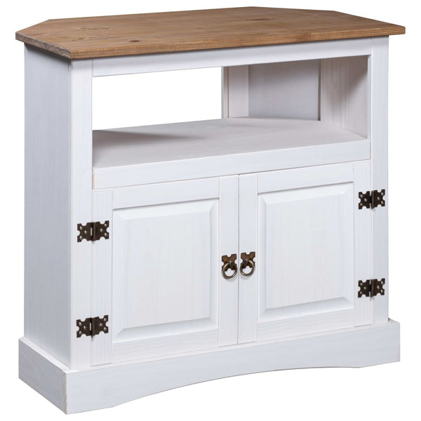 vidaXL Console Table Mexican Corona Style Pine Wood White 80x43x78 cm