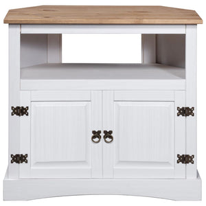 vidaXL Console Table Mexican Corona Style Pine Wood White 80x43x78 cm