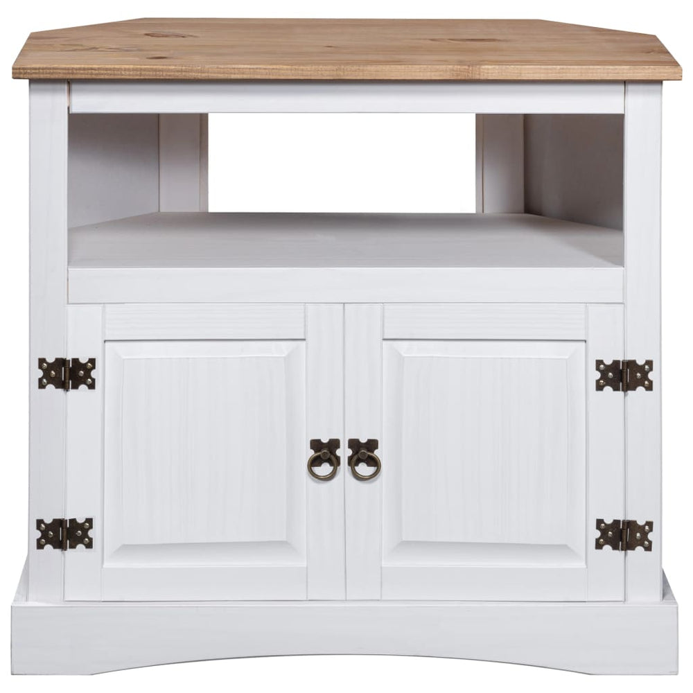 vidaXL Console Table Mexican Corona Style Pine Wood White 80x43x78 cm