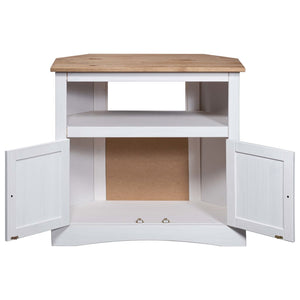 vidaXL Console Table Mexican Corona Style Pine Wood White 80x43x78 cm