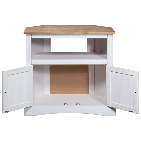 vidaXL Console Table Mexican Corona Style Pine Wood White 80x43x78 cm