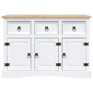 vidaXL Mexican-Style Sideboard Pine Wood White 132x43x78 cm