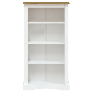 vidaXL Bookcase 4 Shelves Mexico Style Solid Pine White 80x29x150cm