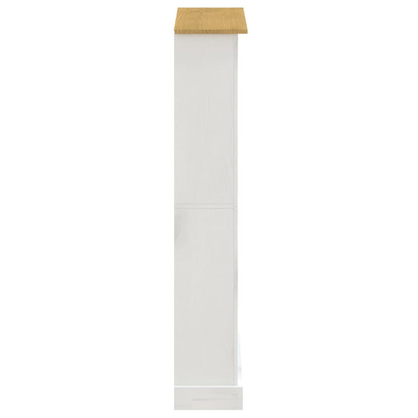 vidaXL Bookcase 4 Shelves Mexico Style Solid Pine White 80x29x150cm