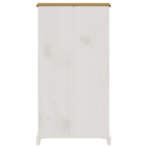 vidaXL Bookcase 4 Shelves Mexico Style Solid Pine White 80x29x150cm
