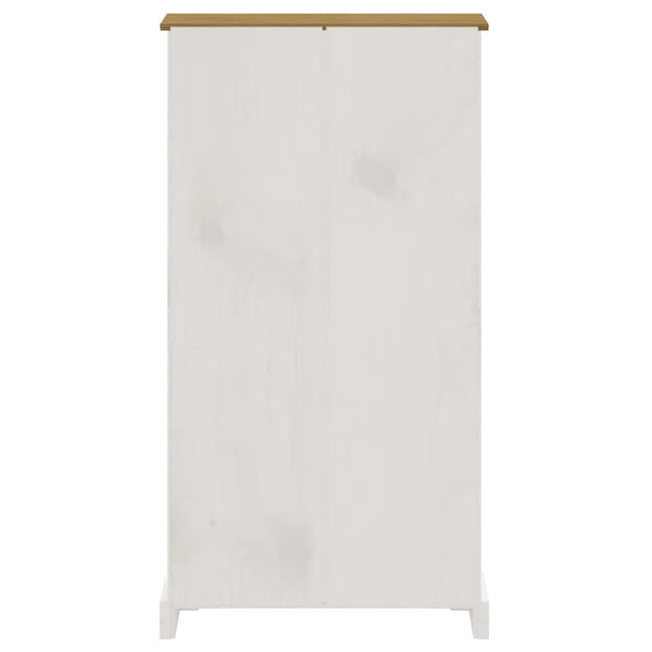 vidaXL Bookcase 4 Shelves Mexico Style Solid Pine White 80x29x150cm