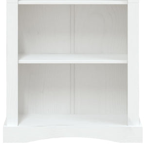 vidaXL Bookcase 4 Shelves Mexico Style Solid Pine White 80x29x150cm