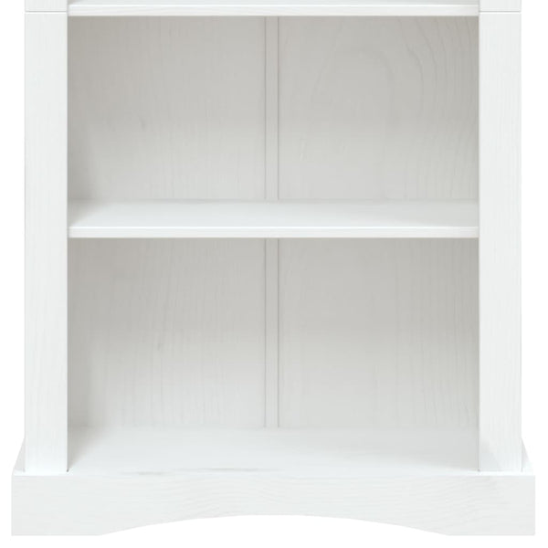 vidaXL Bookcase 4 Shelves Mexico Style Solid Pine White 80x29x150cm