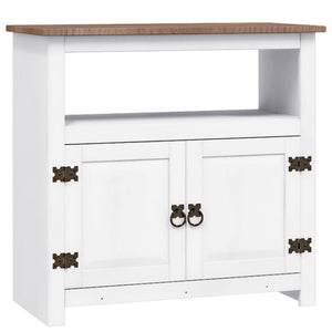 vidaXL Mexican Style Corona Range TV Cabinet White Solid Pine Wood 80x43x78 cm