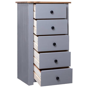 vidaXL Sideboard Gray 46x40x89 cm Solid Pine Panama