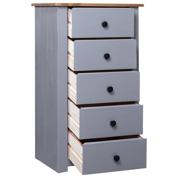 vidaXL Sideboard Gray 46x40x89 cm Solid Pine Panama