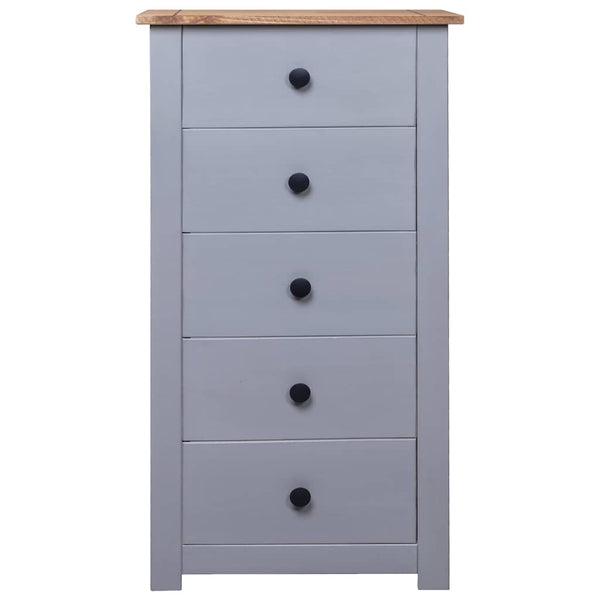 vidaXL Sideboard Gray 46x40x89 cm Solid Pine Panama