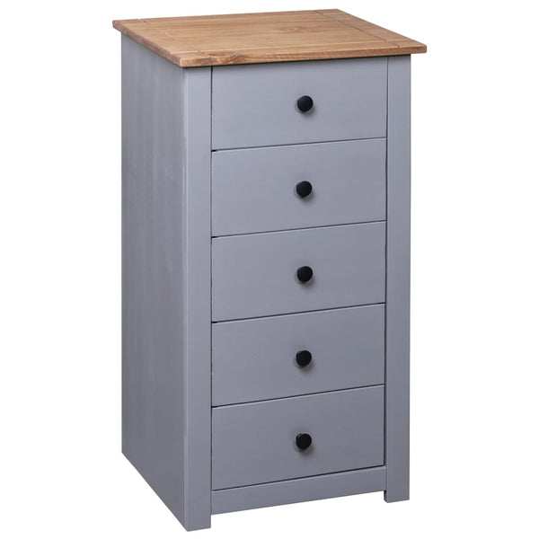 vidaXL Sideboard Gray 46x40x89 cm Solid Pine Panama
