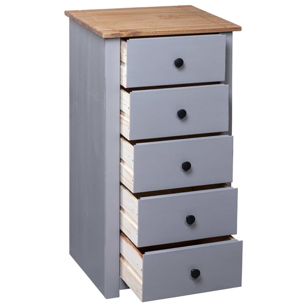 vidaXL Sideboard Gray 46x40x89 cm Solid Pine Panama