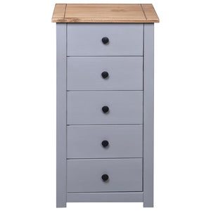 vidaXL Sideboard Gray 46x40x89 cm Solid Pine Panama