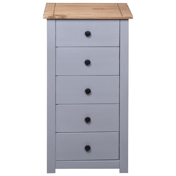 vidaXL Sideboard Gray 46x40x89 cm Solid Pine Panama