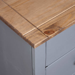 vidaXL Sideboard Gray 46x40x89 cm Solid Pine Panama
