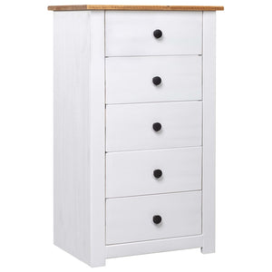 vidaXL Sideboard White 46x40x89 cm Pine Wood Panama