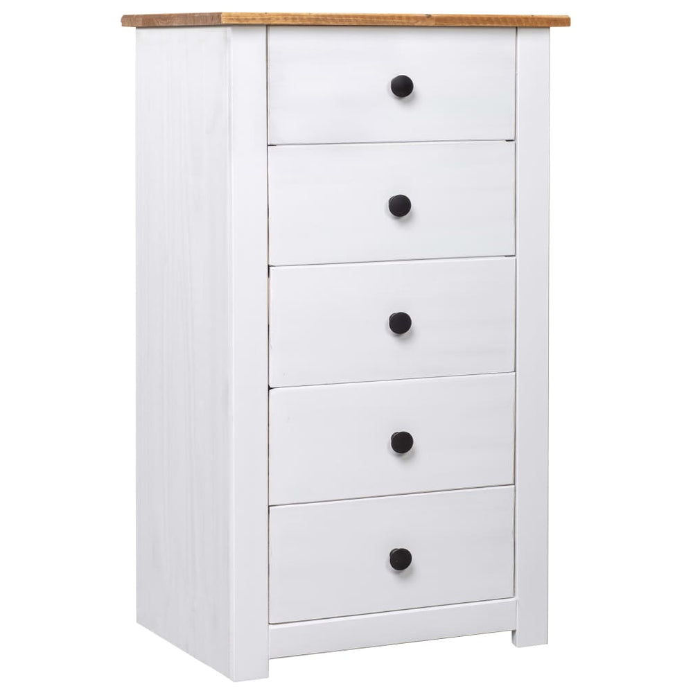 vidaXL Sideboard White 46x40x89 cm Pine Wood Panama