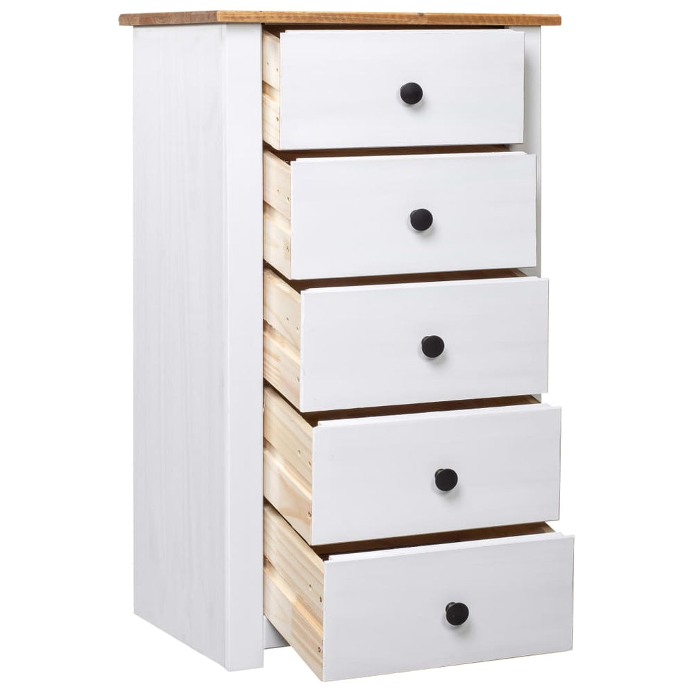 vidaXL Sideboard White 46x40x89 cm Pine Wood Panama
