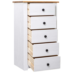vidaXL Sideboard White 46x40x89 cm Pine Wood Panama