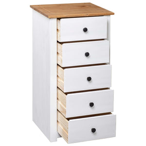 vidaXL Sideboard White 46x40x89 cm Pine Wood Panama
