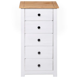 vidaXL Sideboard White 46x40x89 cm Pine Wood Panama