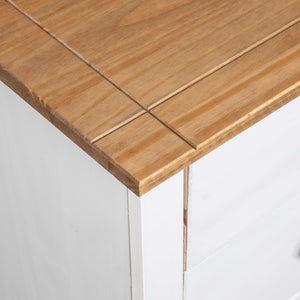 vidaXL Sideboard White 46x40x89 cm Pine Wood Panama