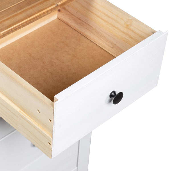 vidaXL Sideboard White 46x40x89 cm Pine Wood Panama