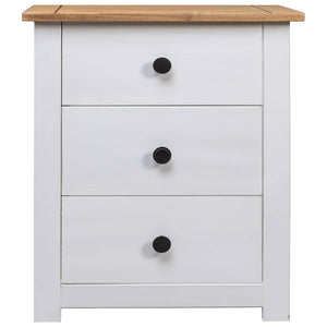 vidaXL Nightstand White 46 x 40 x 57 cm Panama Pine