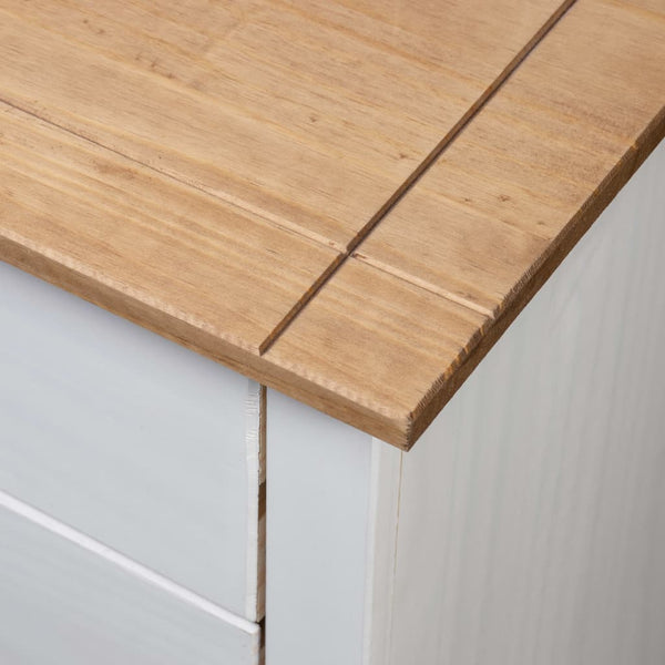 vidaXL Nightstand White 46 x 40 x 57 cm Panama Pine