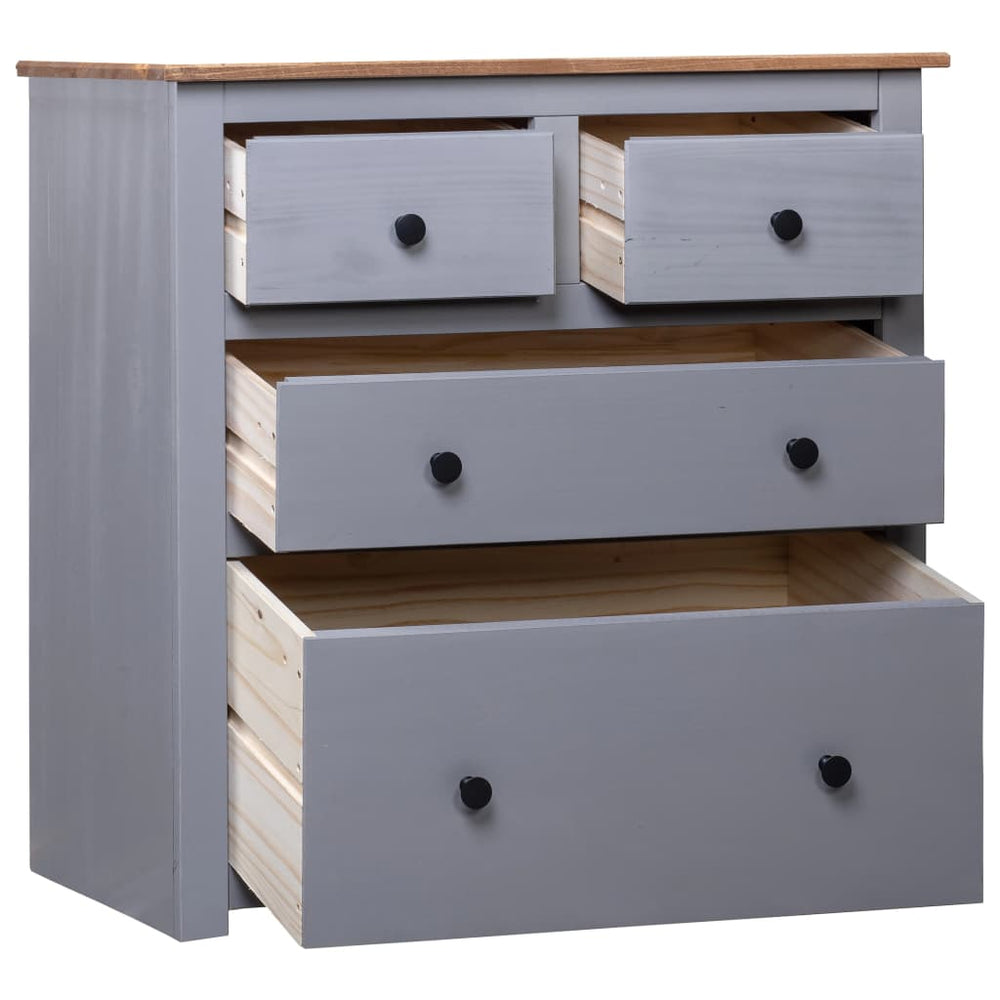 vidaXL Sideboard Grey 80x40x83 cm Pine Wood Panama