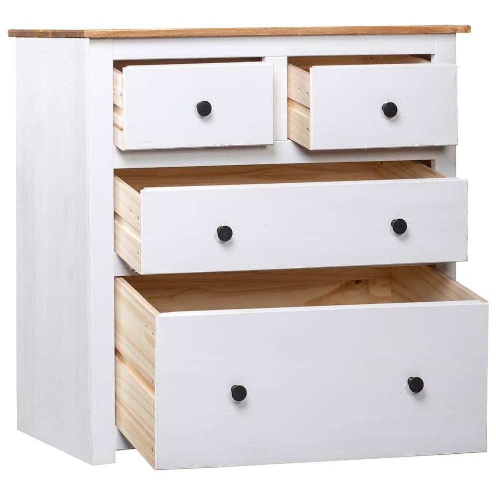 vidaXL Sideboard White 80x40x83 cm Pinewood Panama