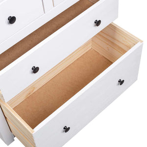 vidaXL Sideboard White 80x40x83 cm Pinewood Panama