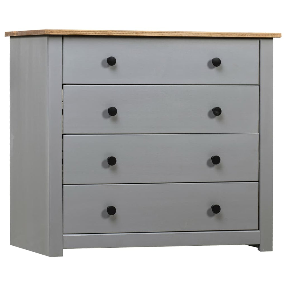 vidaXL Sideboard Grey 80x40x73 cm Pine Wood Panama