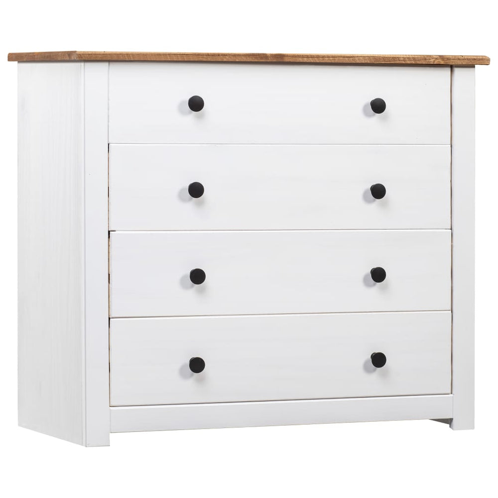 vidaXL Side Cabinet White 80x40x73 cm Panama Pine