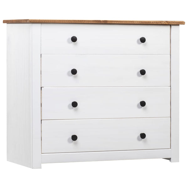vidaXL Side Cabinet White 80x40x73 cm Panama Pine