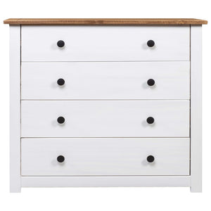 vidaXL Side Cabinet White 80x40x73 cm Panama Pine
