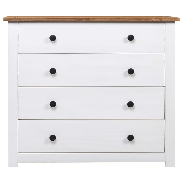 vidaXL Side Cabinet White 80x40x73 cm Panama Pine