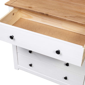 vidaXL Side Cabinet White 80x40x73 cm Panama Pine