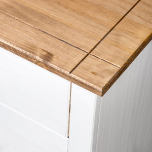 vidaXL Side Cabinet White 80x40x73 cm Panama Pine