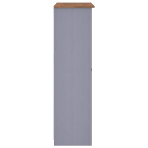 vidaXL Wardrobe 3-Door Grey 118×50×171.5 cm Pine Panama Series